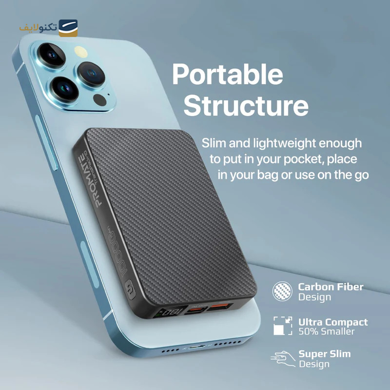 پاوربانک پرومیت مدل TransPack-10 ظرفیت 10000 میلی آمپر ساعت - Promate TransPack-10 10000mAh Power Bank