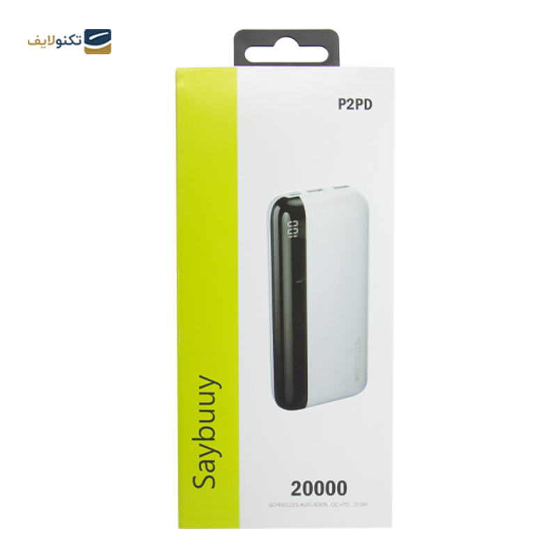 پاوربانک سی بای مدل P2PD ظرفیت 20000 میلی آمپر ساعت - Saybuuy P2PD 20000mah power bank