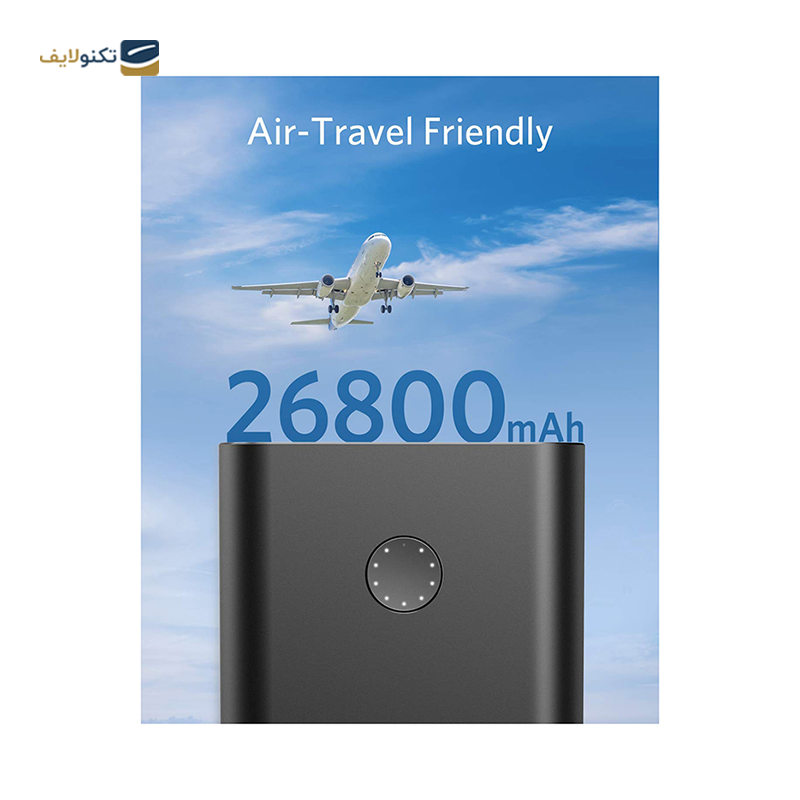 پاوربانک انکر مدل PowerCore+ 45W ظرفیت 26800 میلی‌آمپر به همراه شارژر دیواری انکر مدل B1376  - Anker PowerCore+ 26800mAh 45Watt with Anker B1376 30Watt
