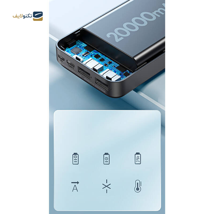 پاوربانک ریمکس مدل RPP-166 ظرفیت 20000 میلی آمپر ساعت - Remax RPP-166 Power Bank 20000mAh