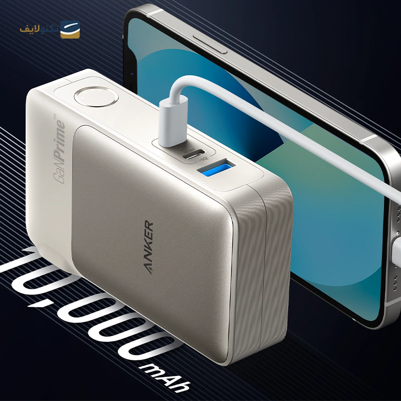 پاوربانک انکر 733 مدل A1651 ظرفیت 10000 میلی‌ آمپر ساعت - Anker 733 PowerCore A1651 10000mAh Power Bank