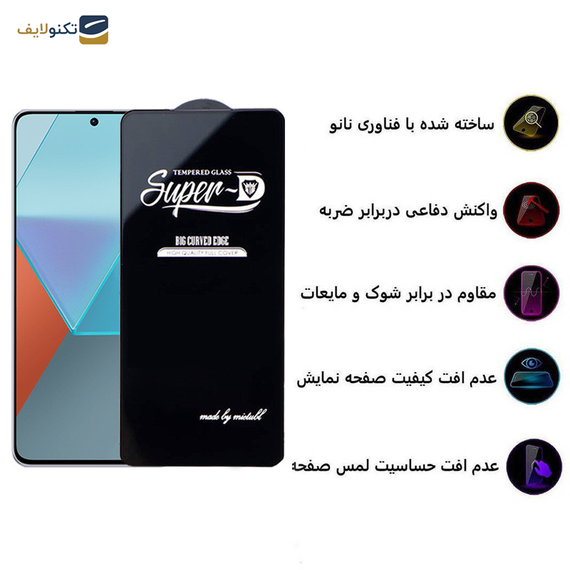 محافظ صفحه نمایش اپیکوی مدل Super 5D مناسب برای گوشی موبایل شیائومی Redmi Note 13 Pro 4G/5G /Note 13 4G/5G /Note 13R Pro - Glass Screen Protector Epicoy Super 5D For Xiaomi Redmi Note 13 Pro 4G/5G /Note 13 4G/5G /Note 13R Pro