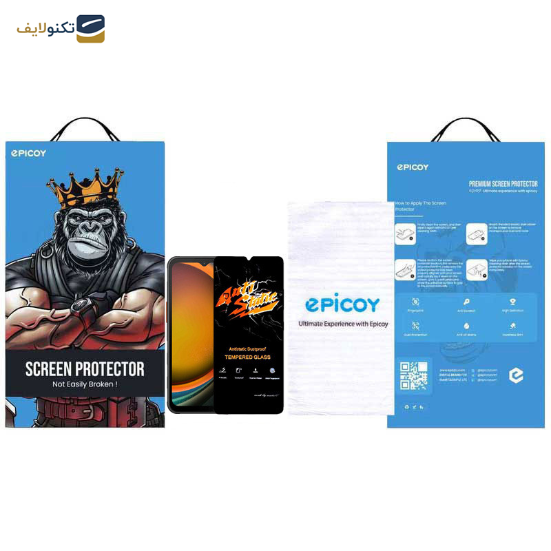 محافظ صفحه نمایش اپیکوی مدل Antistatic Dustproof مناسب برای گوشی موبایل سامسونگ Galaxy A14 4G/5G /Xcover7 - Epicoy Antistatic Dustproof Glass Screen Protector For Samsung Galaxy A14 4G/5G /Xcover7
