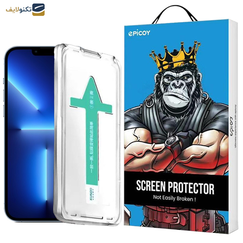 محافظ صفحه نمایش اپیکوی مدل Xundd Axe Easy install مناسب برای گوشی موبایل اپل iPhone 13 Pro Max-14 Plus - Epicoy Xundd Axe Easy install Glass Screen Protector For Apple iPhone 13 Pro Max-14 Plus