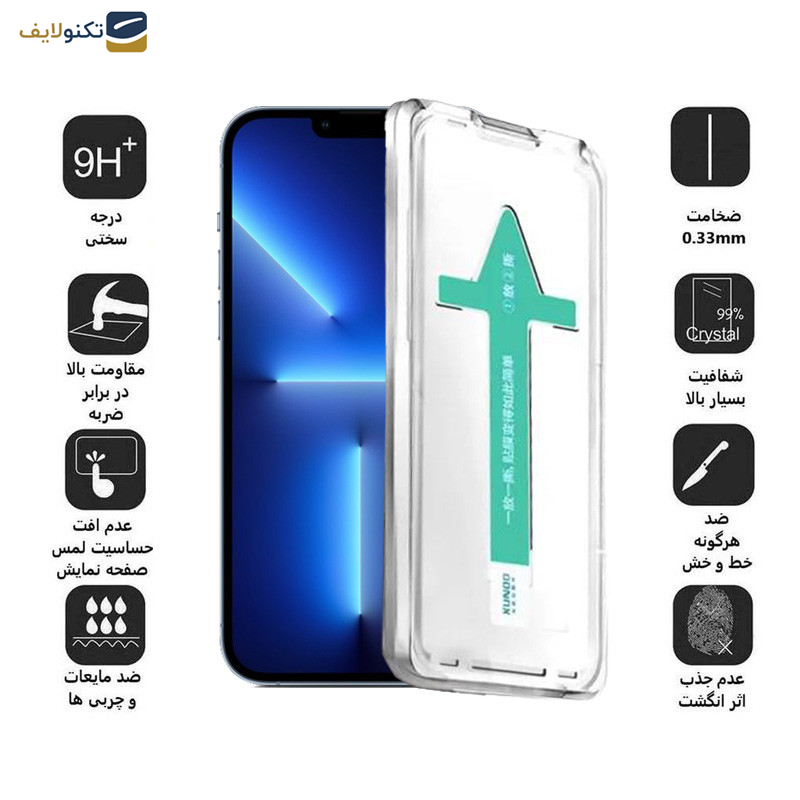 محافظ صفحه نمایش اپیکوی مدل Xundd Axe Easy install مناسب برای گوشی موبایل اپل iPhone 13 Pro Max-14 Plus - Epicoy Xundd Axe Easy install Glass Screen Protector For Apple iPhone 13 Pro Max-14 Plus