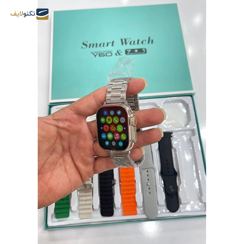 ساعت هوشمند مدل Y60 همراه با 7 بند - Y60 Smartwatch Pack of 7 Bands