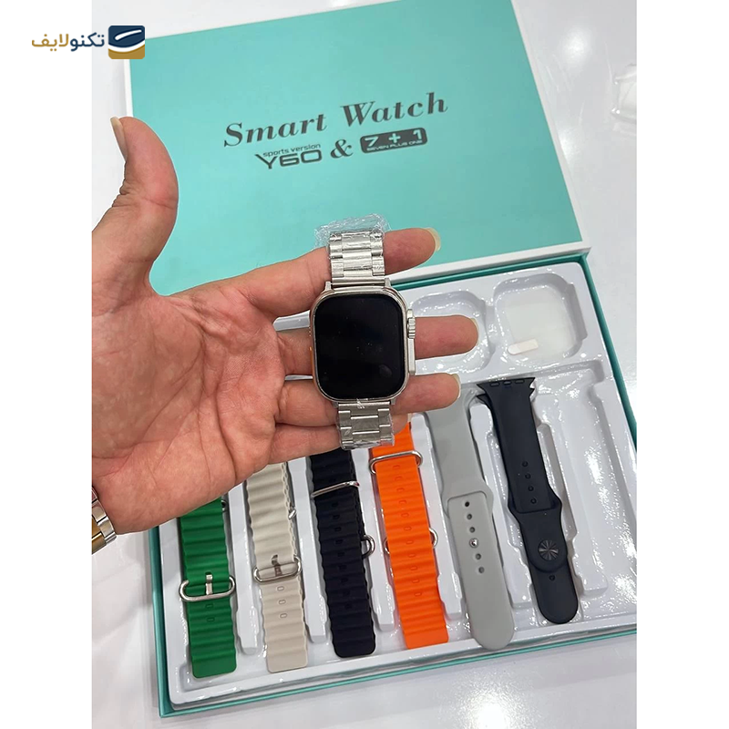 ساعت هوشمند مدل Y60 همراه با 7 بند - Y60 Smartwatch Pack of 7 Bands