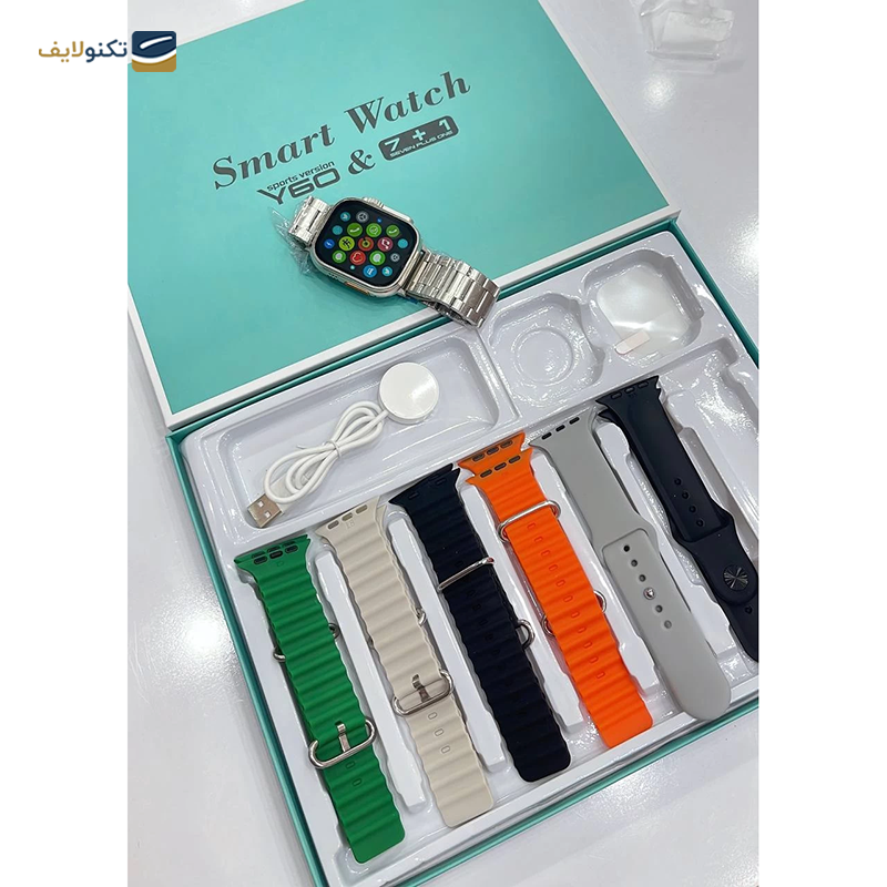 ساعت هوشمند مدل Y60 همراه با 7 بند - Y60 Smartwatch Pack of 7 Bands