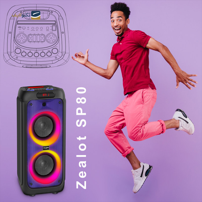  اسپیکر بلوتوثی خانگی زیلوت مدل SP80 - Zealot SP80 Portable Bluetooth Speaker