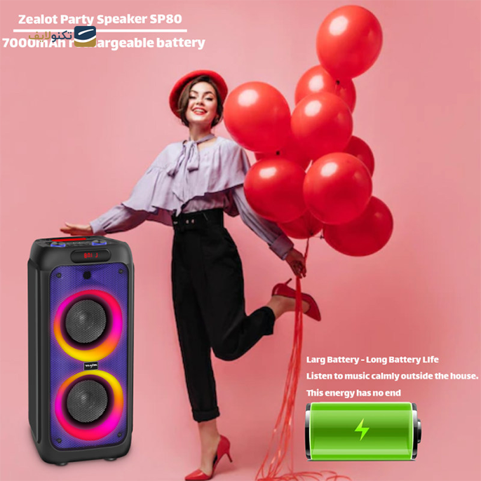  اسپیکر بلوتوثی خانگی زیلوت مدل SP80 - Zealot SP80 Portable Bluetooth Speaker