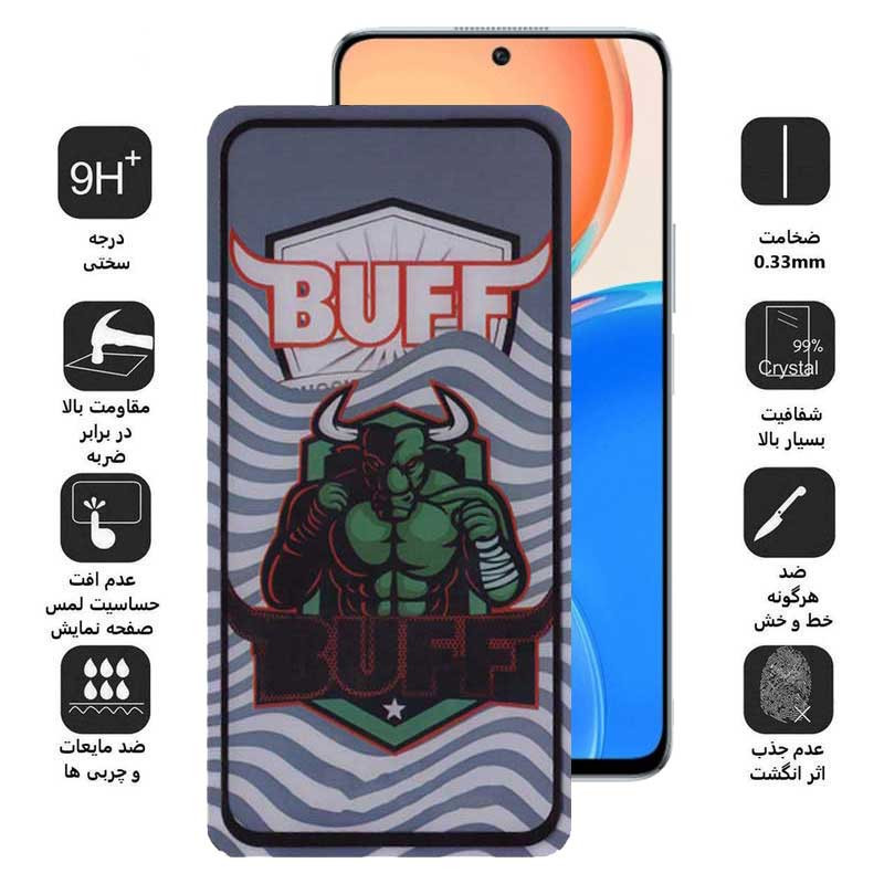 محافظ صفحه نمایش بوف مدل Super Power-G مناسب برای گوشی موبایل آنر X8 4G /  90 Lite 5G - Buff Super Power-G Glass Screen Protector For Honor X8 4G /  90 Lite 5G