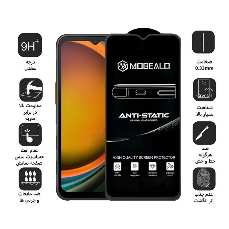 محافظ صفحه نمایش اپیکوی مدل Mobealo-AntiStatic مناسب برای گوشی موبایل سامسونگ Galaxy A14 4G/5G /Xcover7 - Epicoy Mobealo-AntiStatic Glass Screen Protector For Samsung Galaxy A14 4G/5G /Xcover7