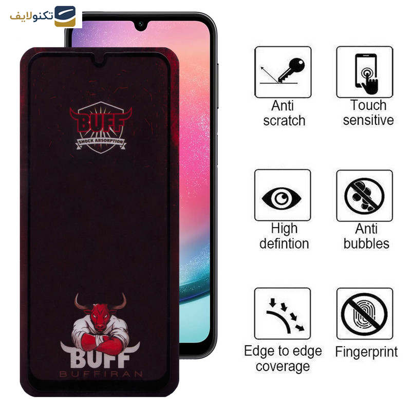 محافظ صفحه نمایش بوف مدل Muscle-Bull مناسب برای گوشی موبایل سامسونگ Galaxy A25 5G - A24 4G - A15 5G-4G - Buff Muscle-Bull Glass Screen Protector For Samsung Galaxy A25 5G - A24 4G - A15 5G-4G
