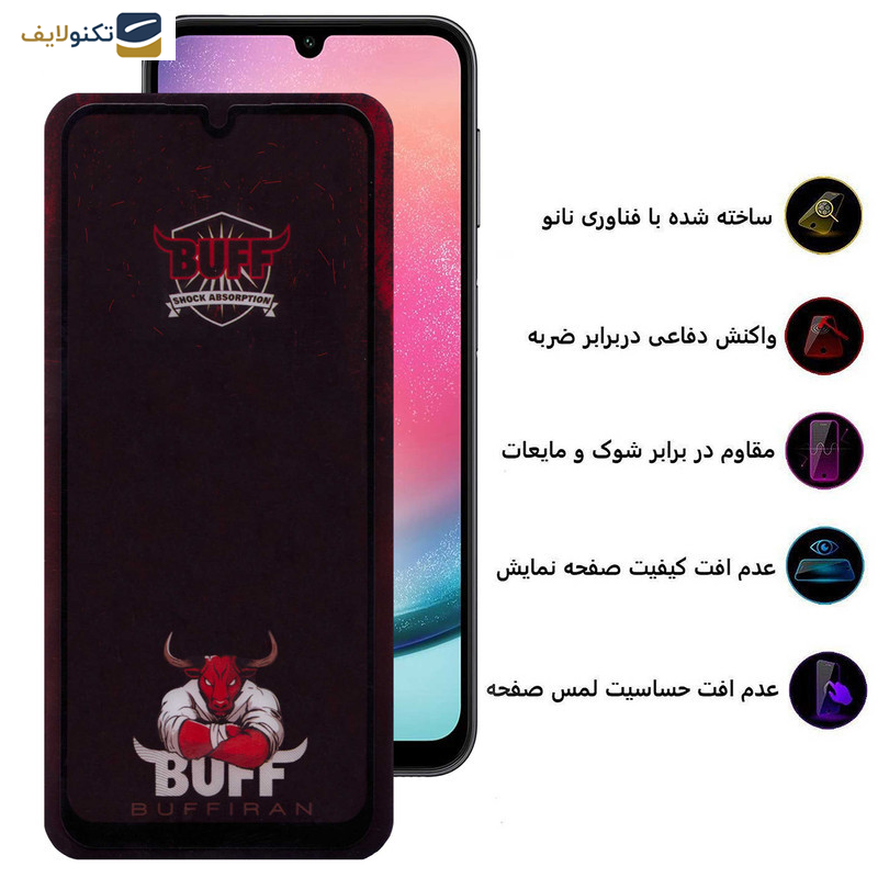 محافظ صفحه نمایش بوف مدل Muscle-Bull مناسب برای گوشی موبایل سامسونگ Galaxy A25 5G - A24 4G - A15 5G-4G - Buff Muscle-Bull Glass Screen Protector For Samsung Galaxy A25 5G - A24 4G - A15 5G-4G