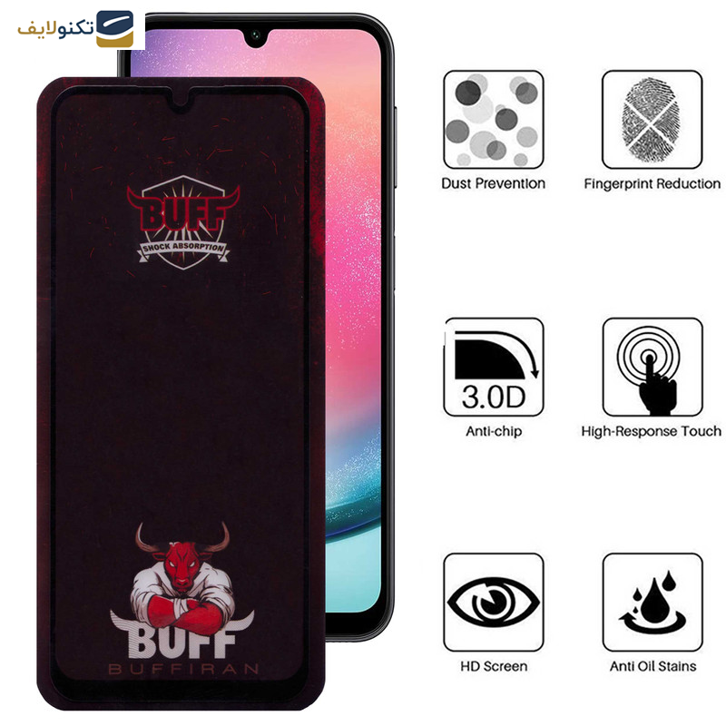 محافظ صفحه نمایش بوف مدل Muscle-Bull مناسب برای گوشی موبایل سامسونگ Galaxy A25 5G - A24 4G - A15 5G-4G - Buff Muscle-Bull Glass Screen Protector For Samsung Galaxy A25 5G - A24 4G - A15 5G-4G