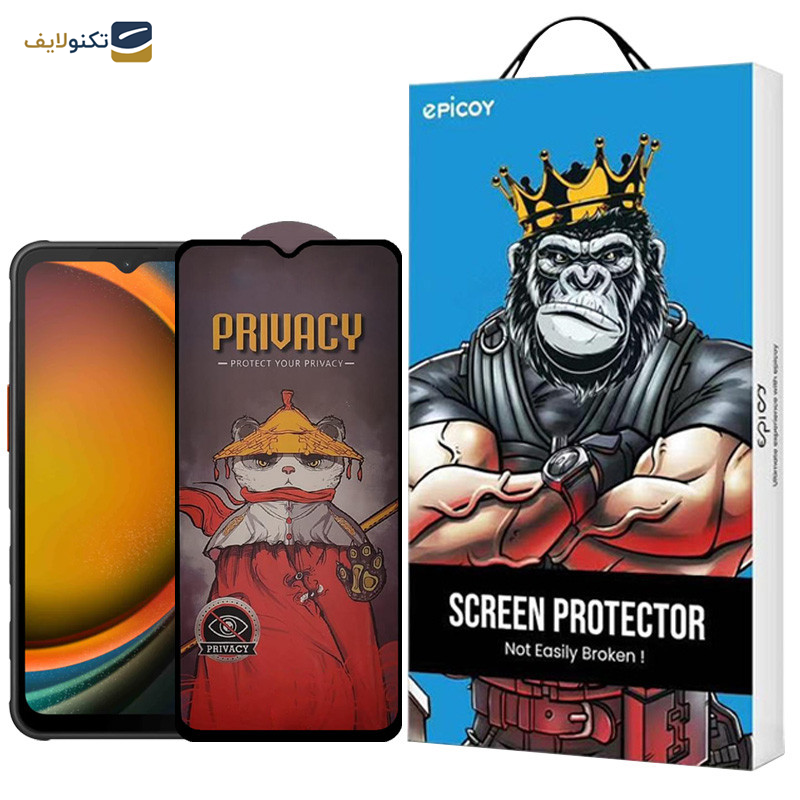 محافظ صفحه نمایش حریم شخصی اپیکوی مدل Airbag Privacy مناسب برای گوشی موبایل سامسونگ Galaxy A14 4G/5G /Xcover7 - Epicoy Airbag Privacy Glass Screen Protector For Samsung Galaxy A14 4G/5G /Xcover7