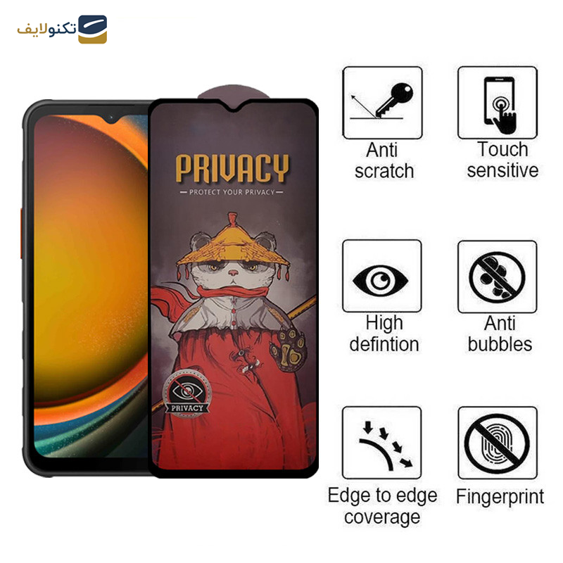 محافظ صفحه نمایش حریم شخصی اپیکوی مدل Airbag Privacy مناسب برای گوشی موبایل سامسونگ Galaxy A14 4G/5G /Xcover7 - Epicoy Airbag Privacy Glass Screen Protector For Samsung Galaxy A14 4G/5G /Xcover7