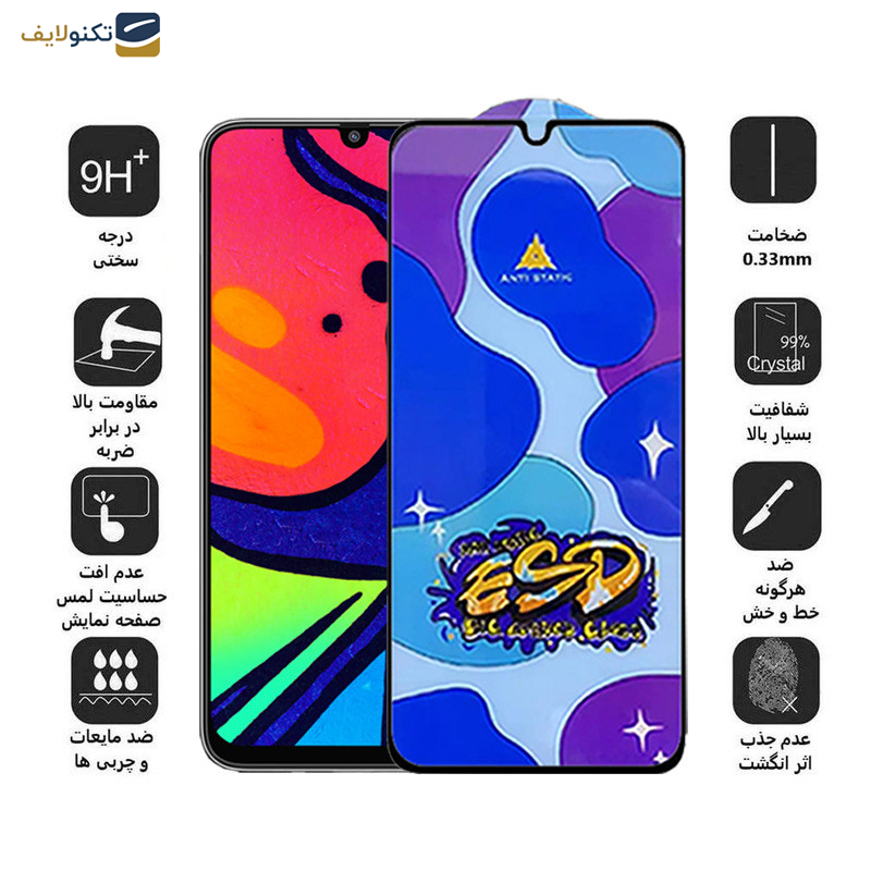 محافظ صفحه نمایش اپیکوی مدل Star ESD مناسب برای گوشی موبایل سامسونگ Galaxy F41 4G-F22-M21 2021 4G-M31 4G - Epicoy Star ESD Glass Screen Protector For Samsung Galaxy F41 4G-F22-M21 2021 4G-M31 4G