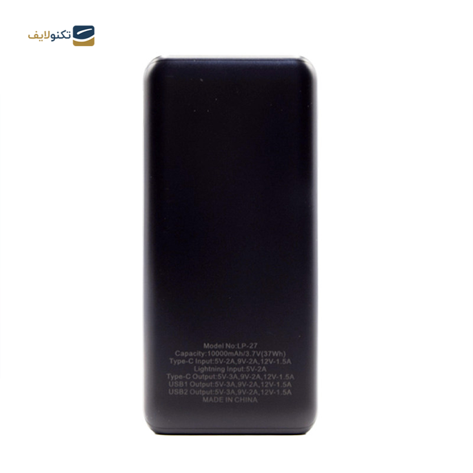  پاوربانک  لیتو مدل LP-27 ظرفیت 10000 میلی آمپر  - Leitu Power Bank LP-27- 10000 mAh