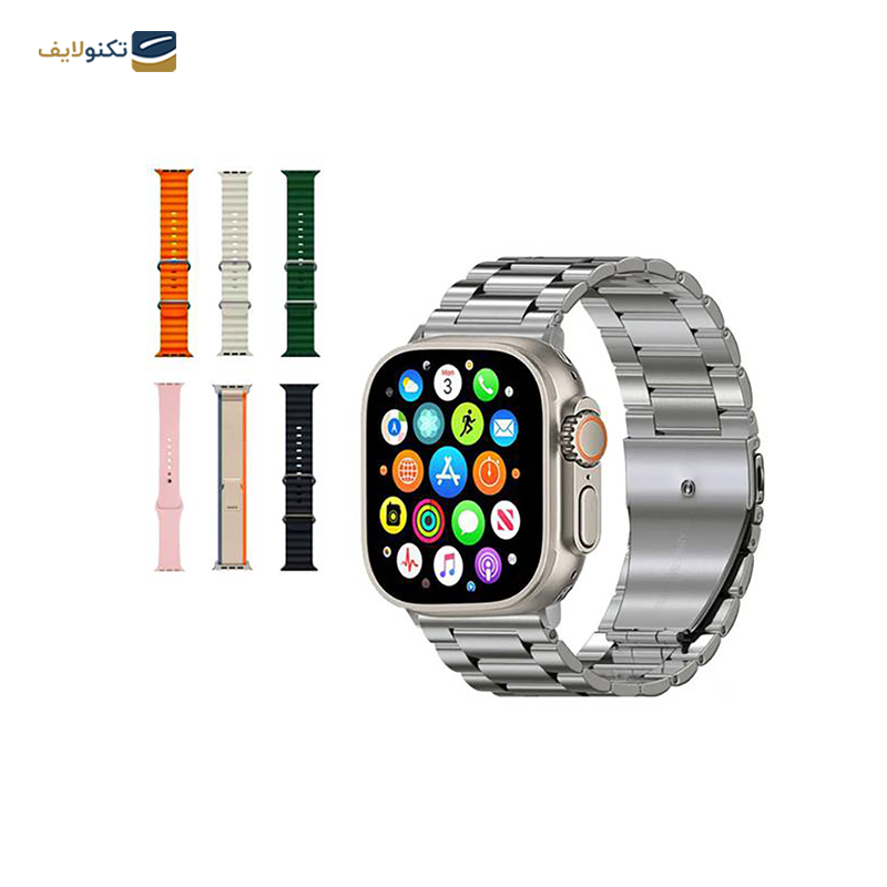 ساعت هوشمند ورنا مدل W49 Ultra همراه با 7 بند - Verna W49 Ultra Smartwatch with 7 band