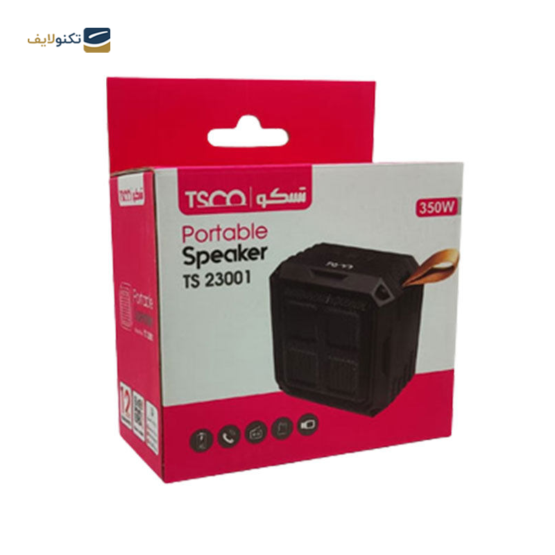 اسپیکر بلوتوثی قابل حمل تسکو مدل TS 23001 - TSCO TS 23001 Bluetooth Portable Speaker