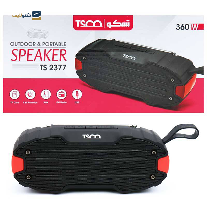 اسپیکر بلوتوثی قابل حمل تسکو مدل TS 2377 - TSCO TS 2377 Wireless Portable Speaker