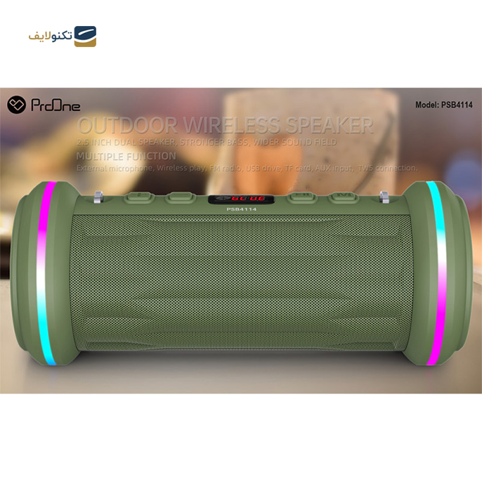  اسپیکر بلوتوثی قابل حمل پرووان مدل PSB4114 - ProOne PSB4114 Portable Wireless Speaker