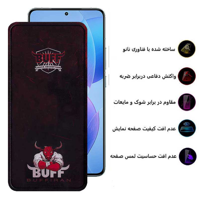 محافظ صفحه نمایش بوف مدل Muscle-Bull-G مناسب برای گوشی موبایل شیائومی Redmi K70 / K70 Pro / K70E - Buff Muscle-Bull-G Glass Screen Protector For Xiaomi Redmi K70 / K70 Pro / K70E