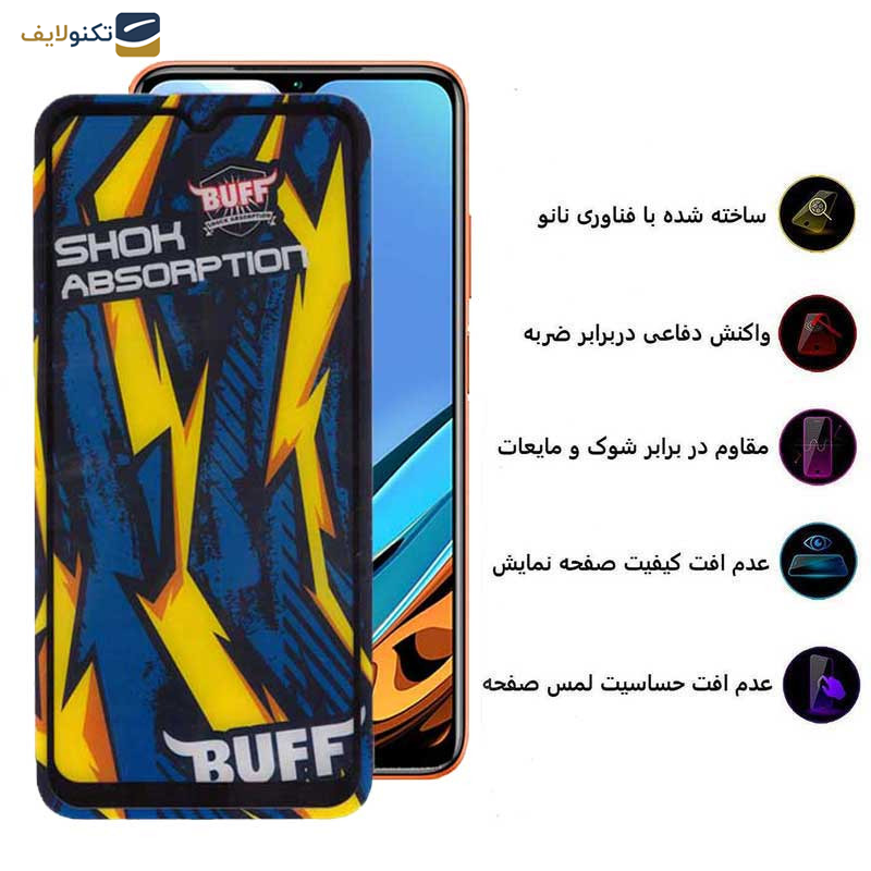 محافظ صفحه نمایش بوف مدل Shock-Shock-G مناسب برای گوشی موبایل شیائومی Redmi 9 Power 4G - 9A sport - 9i - 9T - 9 Active - Buff Shock-Shock-G Glass Screen Protector For Xiaomi Redmi 9 Power 4G - 9A sport- 9i - 9T - 9 Active