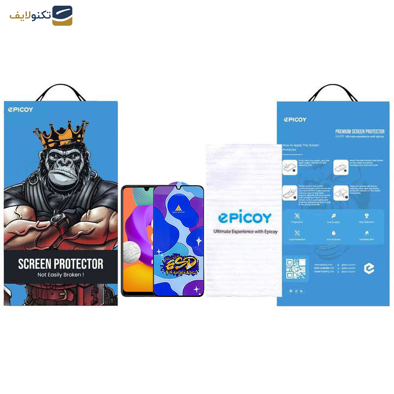 محافظ صفحه نمایش اپیکوی مدل Star ESD مناسب برای گوشی موبایل سامسونگ Galaxy M10s 4G-M21s 4G -M21 4G-M22 4G - Epicoy Star ESD Glass Screen Protector For Samsung Galaxy M10s 4G-M21s 4G -M21 4G-M22 4G