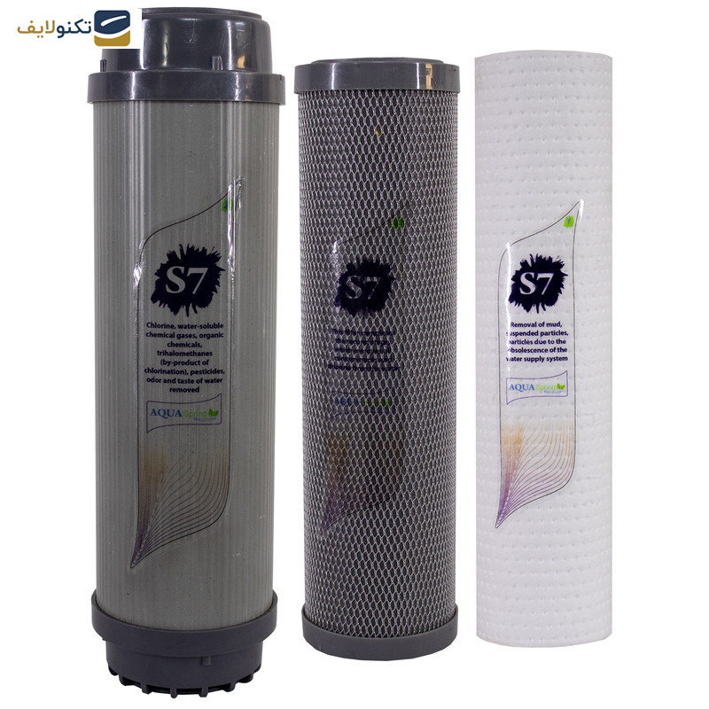 دستگاه تصفیه کننده آب آکوآ اسپرینگ مدل RO-S7-BZ 7011 به همراه فیلتر مجموعه سه عددی - 