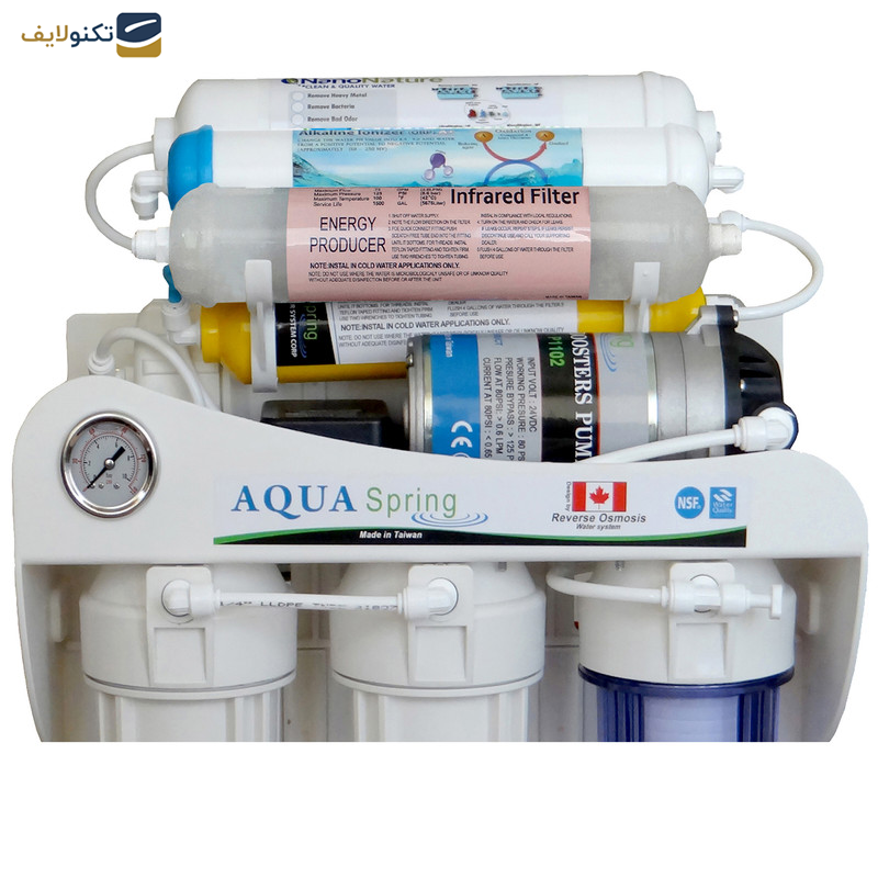 دستگاه تصفیه کننده آب آکوآ اسپرینگ مدل RO - SF4100 به همراه فیلتر مجموعه 3 عددی - 