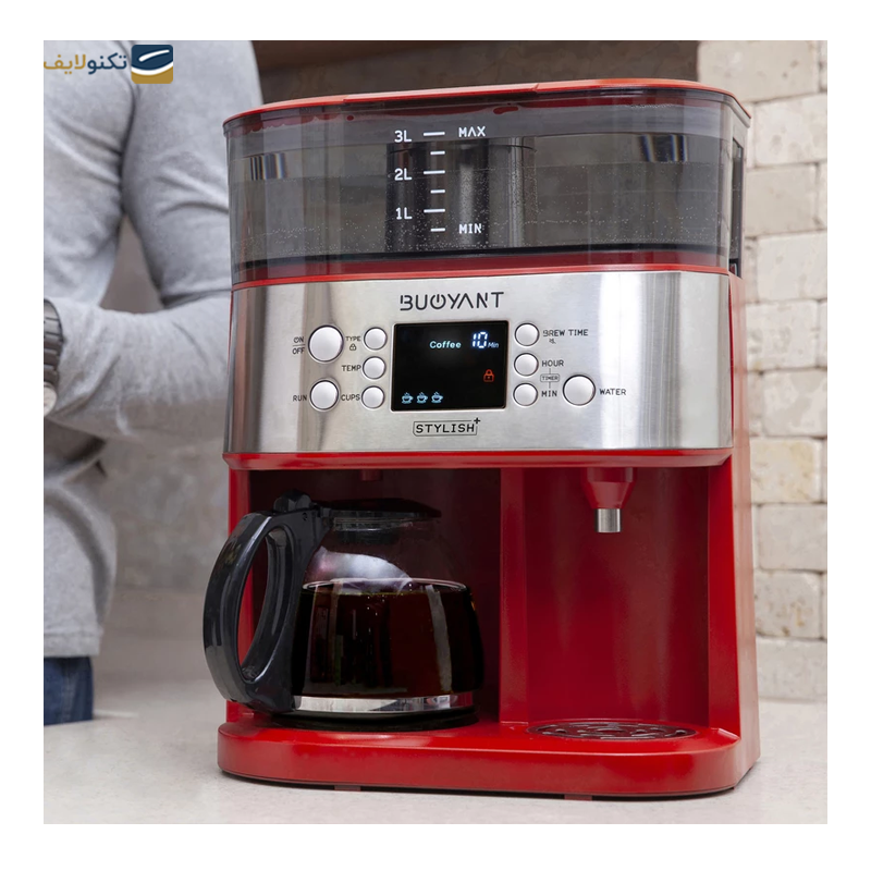 چای و قهوه ساز بویانت مدل Stylish Plus قرمز - Buoyant Stylish Plus Coffee Maker