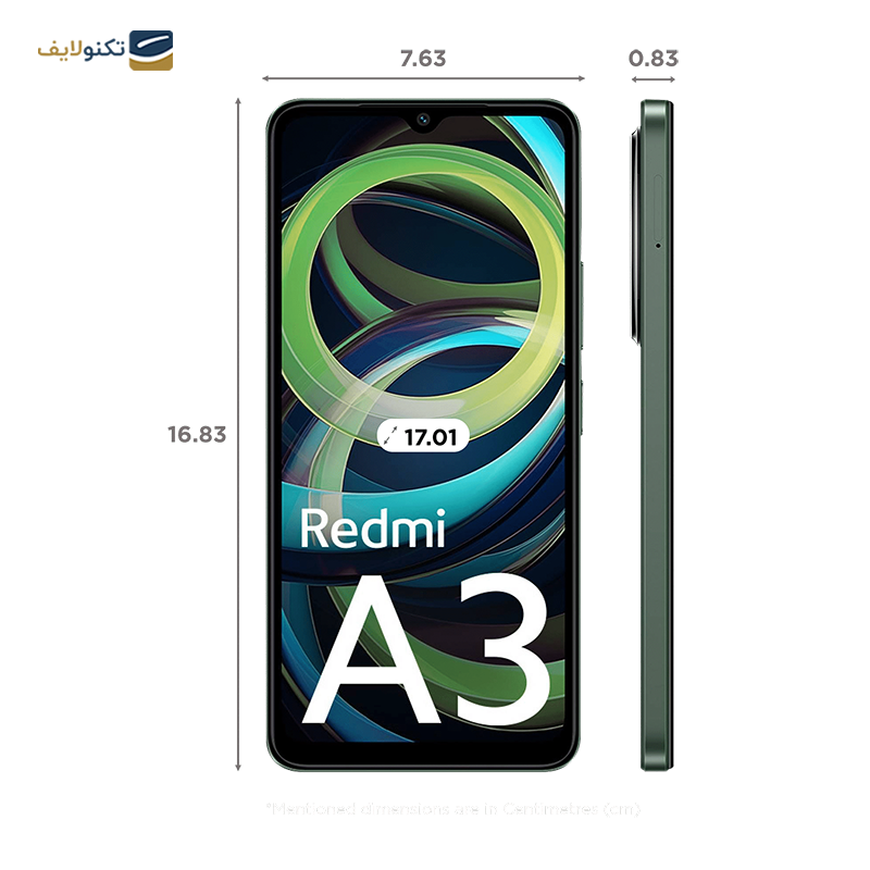 گوشی موبایل شیائومی مدل Redmi A3 ظرفیت ۶۴ گیگابایت رم ۳ گیگابایت - Xiaomi Redmi A3 ۶۴/۳GB