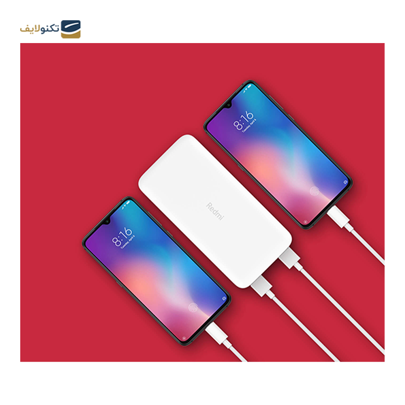 پاوربانک شیائومی مدل Redmi PB200LZM ظرفیت 20000 میلی آمپرساعت به همراه کابل تبدیل microUSB - Xiaomi Redmi PB200LZM 20000mAh Power Bank With MicroUSB Cable