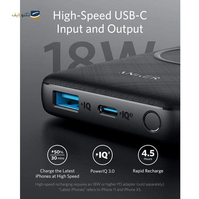 پاوربانک انکر مدل A1617 PowerCore III ظرفیت 10000 میلی آمپر ساعت - Anker A1617 PowerCore III 10000mAh Power Bank