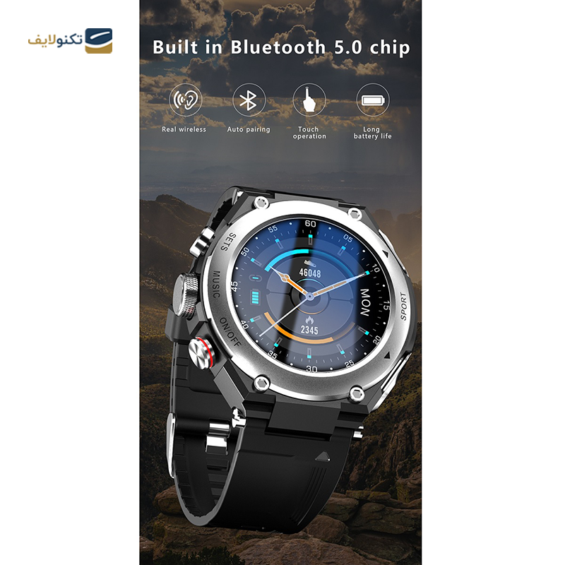 ساعت هوشمند مدل NDW05 با هندزفری بلوتوث - NDW05 Smart Watch with Wireless Handsfree