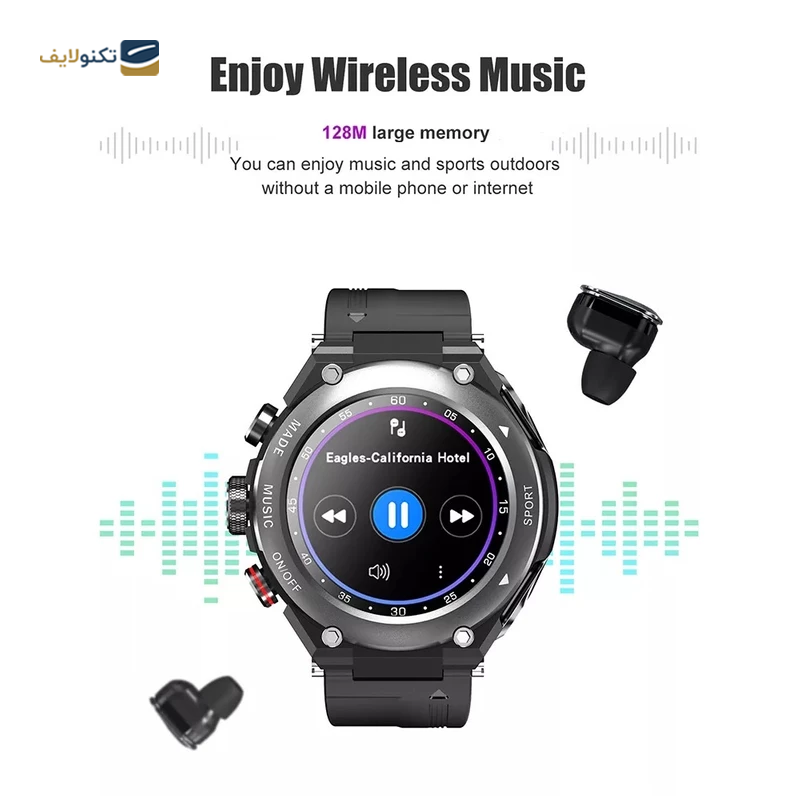 ساعت هوشمند مدل NDW05 با هندزفری بلوتوث - NDW05 Smart Watch with Wireless Handsfree