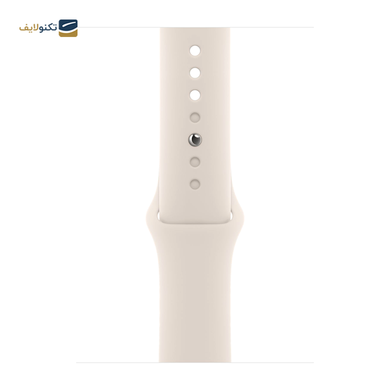 اپل واچ سری 9 سایز 45 میلی متری بدنه بژ - Apple Watch Series 9 45mm Aluminum Sport Band Starlight