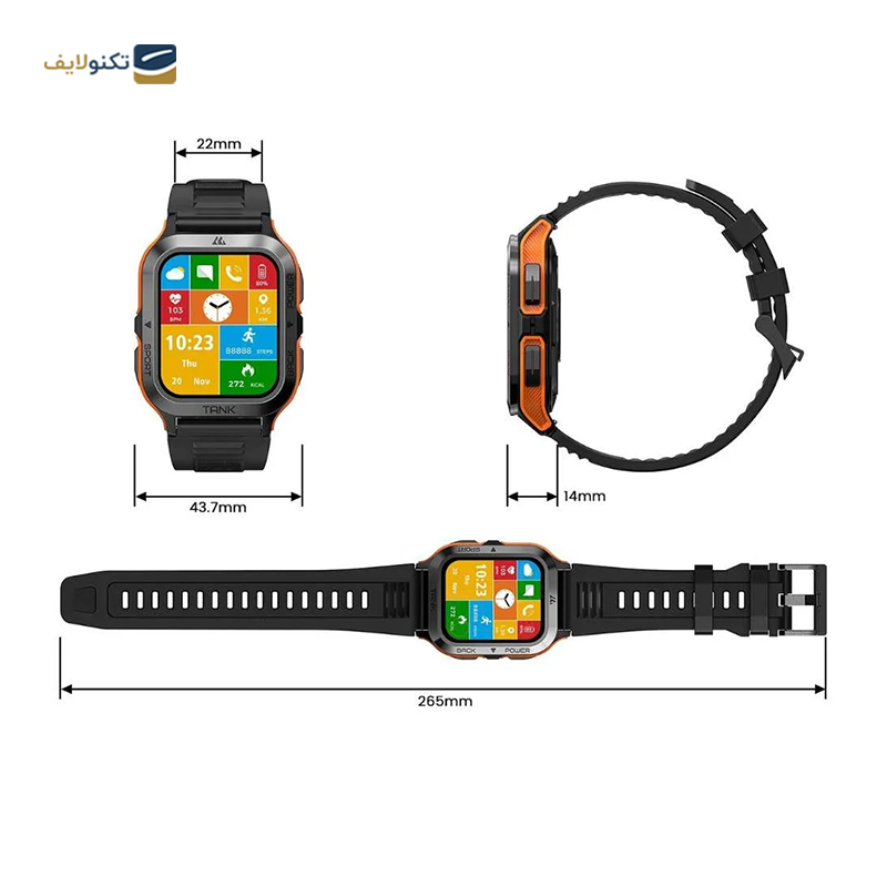 ساعت هوشمند کاسپت مدل Tank M2  - KOSPET TANK M2 Smartwatch