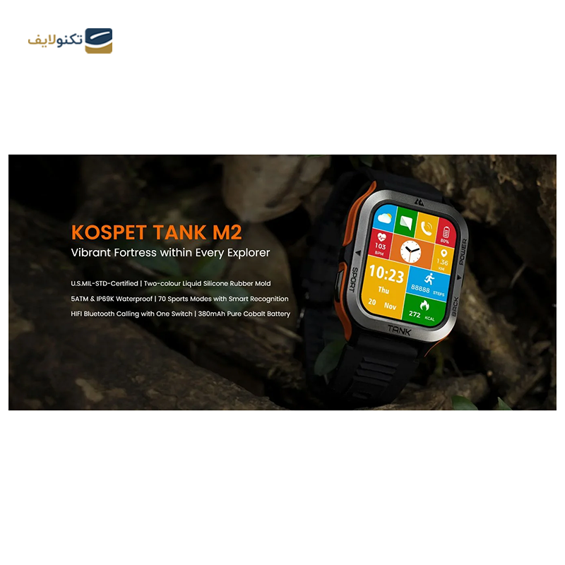 ساعت هوشمند کاسپت مدل Tank M2  - KOSPET TANK M2 Smartwatch