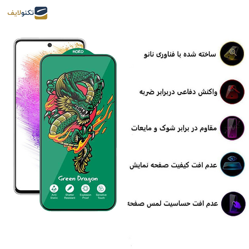 محافظ صفحه نمایش اپیکوی مدل Green Dragon ExplosionProof مناسب برای گوشی موبایل سامسونگ Galaxy A73 5G/A72/A71/M54/M53/M52 5G/M51 - Epicoy Green Dragon ExplosionProof Glass Screen Protector For Samsung Galaxy A73 5G/A72/A71/M54/M53/M52 5G/M51