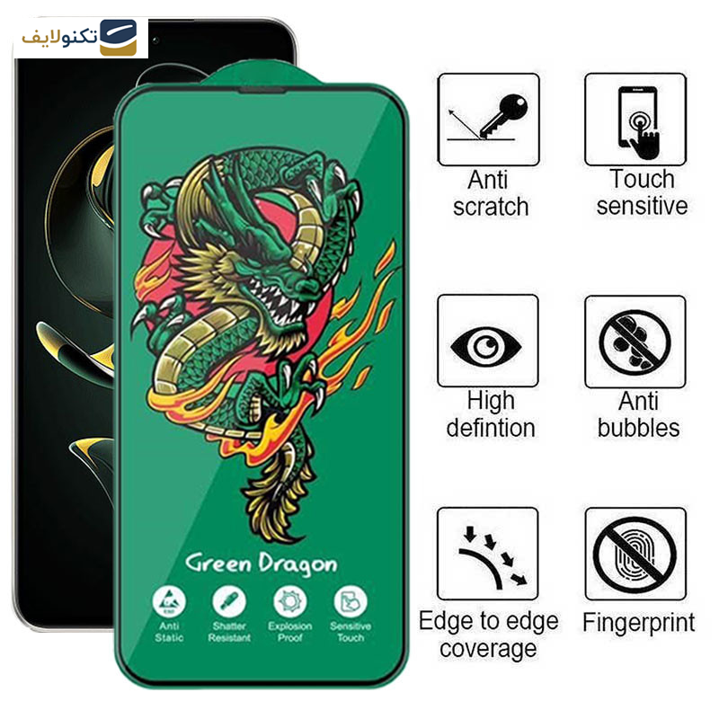 محافظ صفحه نمایش اپیکوی مدل Green Dragon ExplosionProof مناسب برای گوشی موبایل شیائومی Redmi K60 Ultra/ K60 Pro/ K60/ K60E - Epicoy Green Dragon ExplosionProof Screen Protector For Xiaomi Redmi K60 Ultra/ K60 Pro/ K60/ K60E