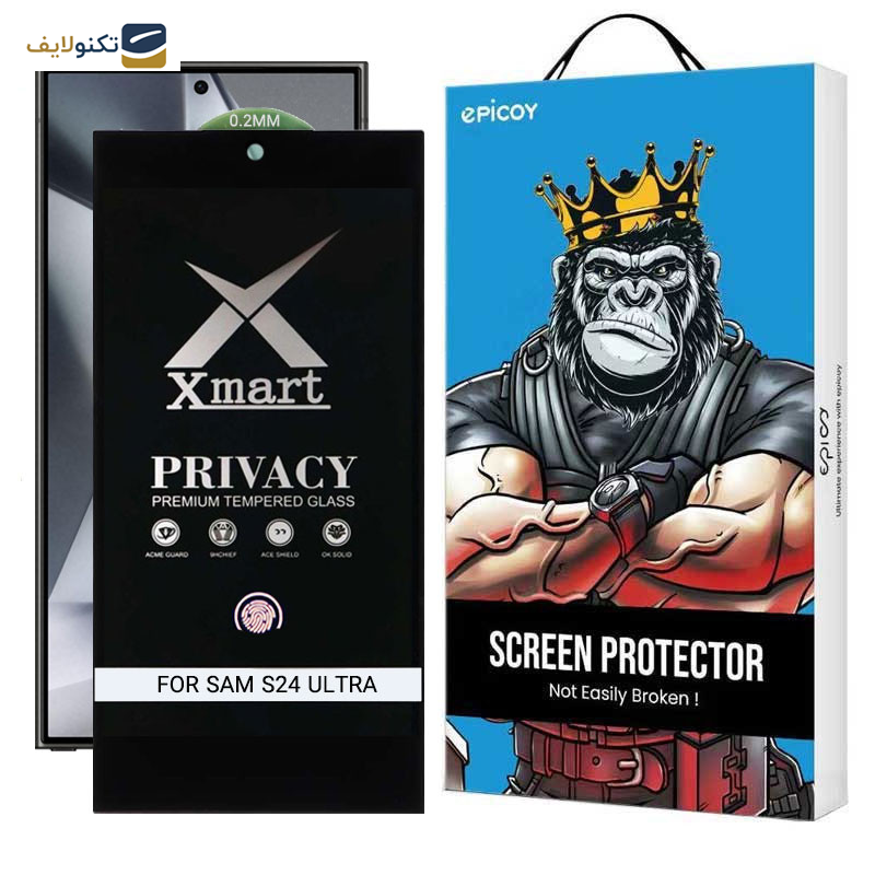 محافظ صفحه نمایش حریم شخصی اپیکوی مدل Xmart-Privacy Premium مناسب برای گوشی موبایل سامسونگ Galaxy S24 Ultra - Epicoy Xmart-Privacy Premium Screen Protector For Samsung Galaxy S24 Ultra