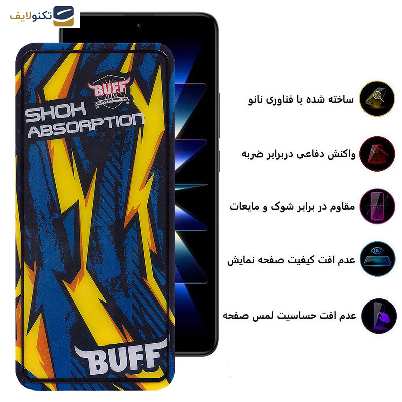 محافظ صفحه نمایش بوف مدل Shock-Shock-G مناسب برای گوشی موبایل شیائومی Redmi K60 Pro - K60E - K60 - Buff Shock-Shock-G Glass Screen Protector For Xiaomi Redmi K60 Pro - K60E - K60