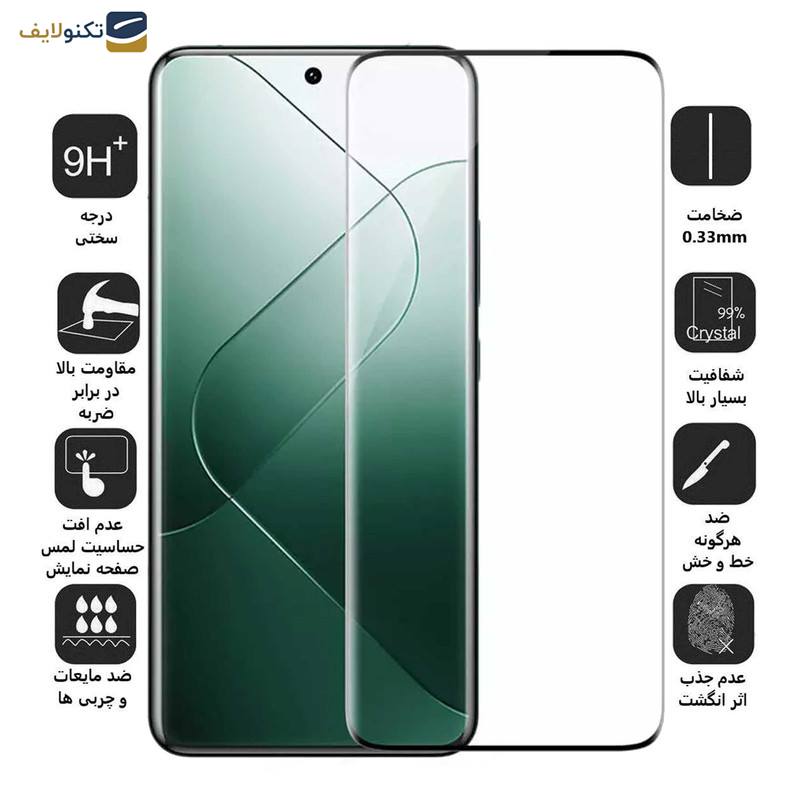 محافظ صفحه نمایش بوف مدل FullGlue-Max-G مناسب برای گوشی موبایل شیائومی 14 Pro - Buff FullGlue-Max-G Glass Screen Protector For Xiaomi 14 Pro