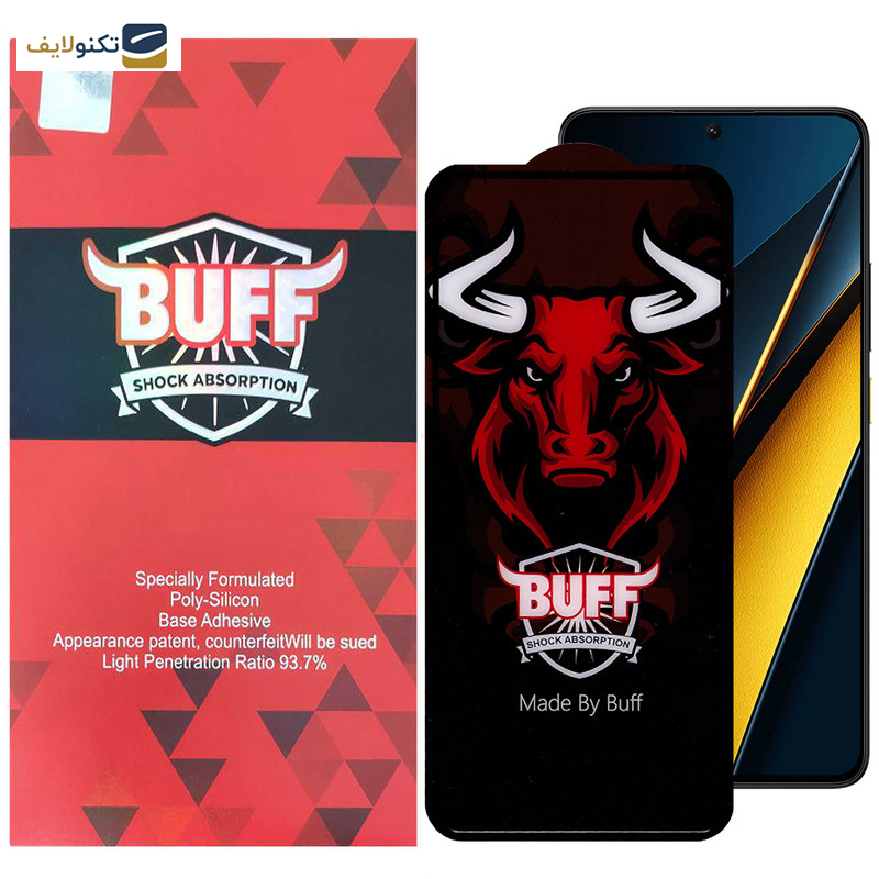 محافظ صفحه نمایش سرامیکی بوف مدل Ceramic Pro مناسب برای گوشی موبایل شیائومی Poco X6 Pro / X6 / M6 Pro 4G - Buff Ceramic Pro screen protector suitable for Xiaomi Poco X6 Pro / X6 / M6 Pro 4G
