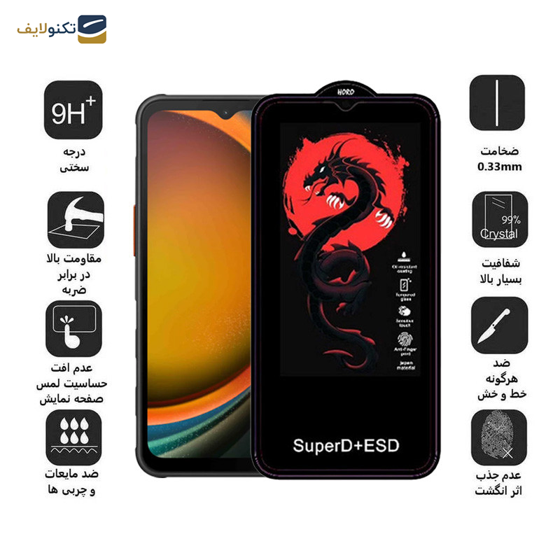 محافظ صفحه نمایش اپیکوی مدل Dragon ESD مناسب برای گوشی موبایل سامسونگ Galaxy A14 4G/5G /Xcover7 - Epicoy Dragon ESD Glass Screen Protector For Samsung Galaxy A14 4G/5G /Xcover7