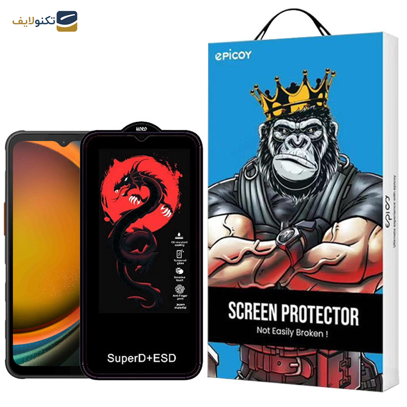 محافظ صفحه نمایش اپیکوی مدل Dragon ESD مناسب برای گوشی موبایل سامسونگ Galaxy A14 4G/5G /Xcover7 - Epicoy Dragon ESD Glass Screen Protector For Samsung Galaxy A14 4G/5G /Xcover7