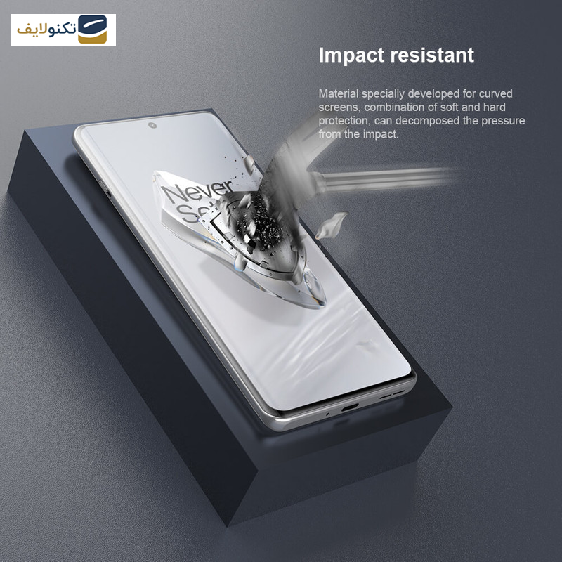 گلس گوشی وان پلاس OnePlus 12 نیلکین مدل Impact Resistant بسته دوعددی  - Nillkin Impact Resistant Curved Film for Oneplus 12 2 pieces